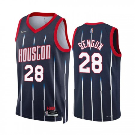 Muške NBA Dres Houston Rockets Alperen Sengun 28 Nike 2022-23 City Edition Navy Swingman